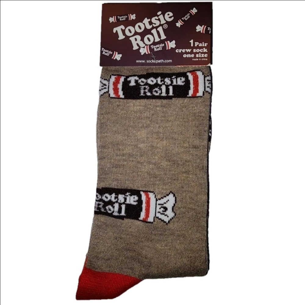 4/$25 Tootsie Roll Candy Crew Socks New Unisex Novelty Socks